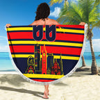 Personalised Adelaide Crows City Of Football Team Beach Blanket Adelaide City Skyline Illustration Sport Fan