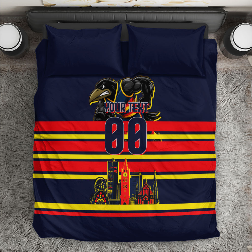 Personalised Adelaide Crows City Of Football Team Bedding Set Adelaide City Skyline Illustration Sport Fan