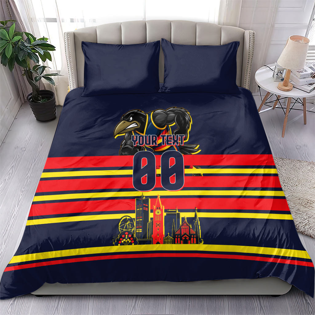Personalised Adelaide Crows City Of Football Team Bedding Set Adelaide City Skyline Illustration Sport Fan