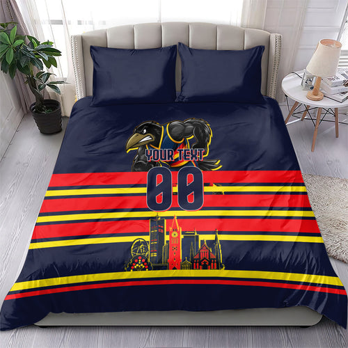 Personalised Adelaide Crows City Of Football Team Bedding Set Adelaide City Skyline Illustration Sport Fan