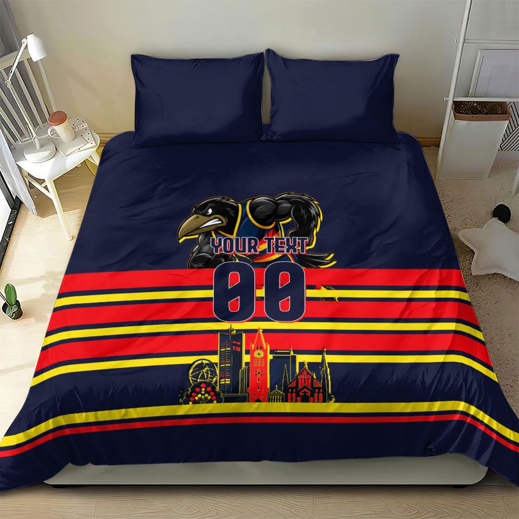 Personalised Adelaide Crows City Of Football Team Bedding Set Adelaide City Skyline Illustration Sport Fan