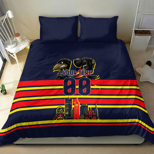 Personalised Adelaide Crows City Of Football Team Bedding Set Adelaide City Skyline Illustration Sport Fan