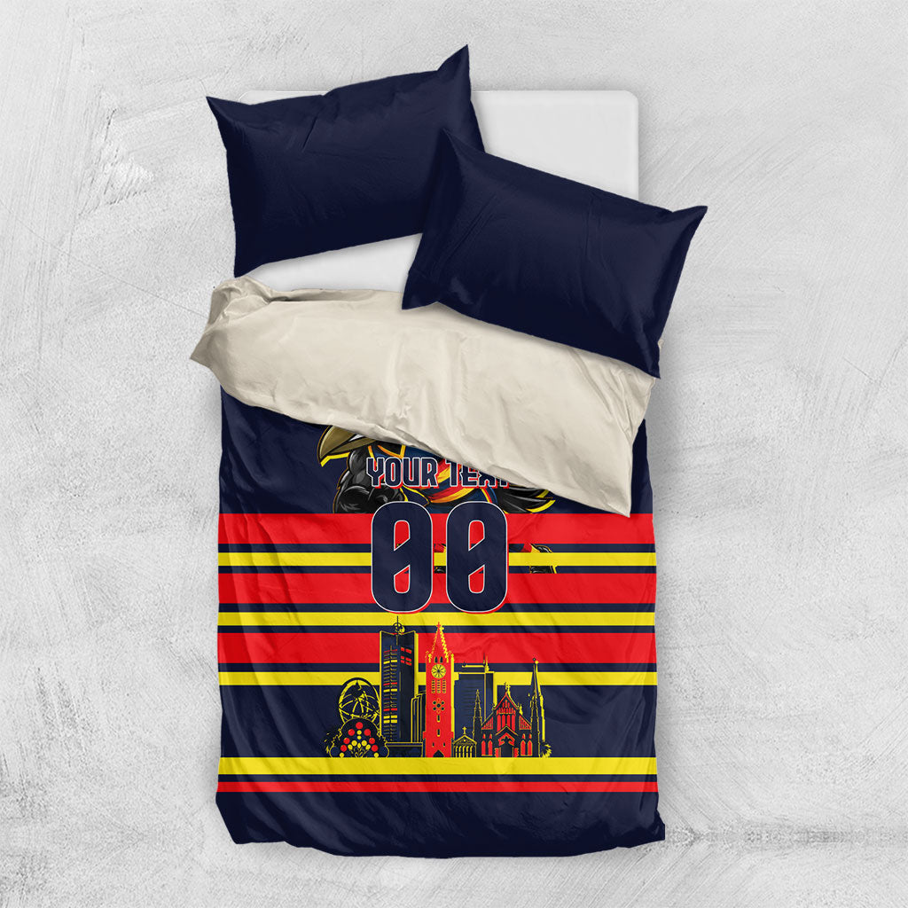 Personalised Adelaide Crows City Of Football Team Bedding Set Adelaide City Skyline Illustration Sport Fan