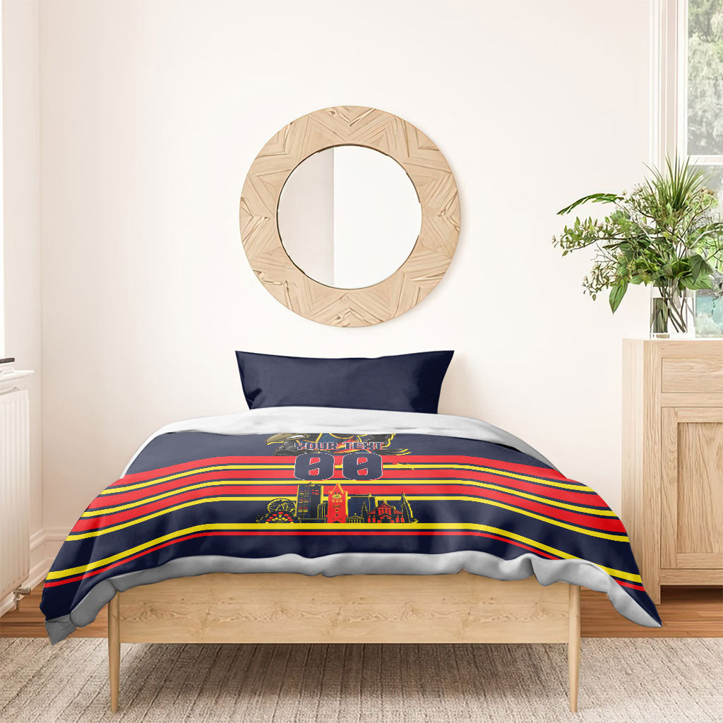 Personalised Adelaide Crows City Of Football Team Bedding Set Adelaide City Skyline Illustration Sport Fan