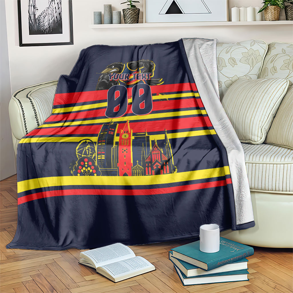 Personalised Adelaide Crows City Of Football Team Blanket Adelaide City Skyline Illustration Sport Fan