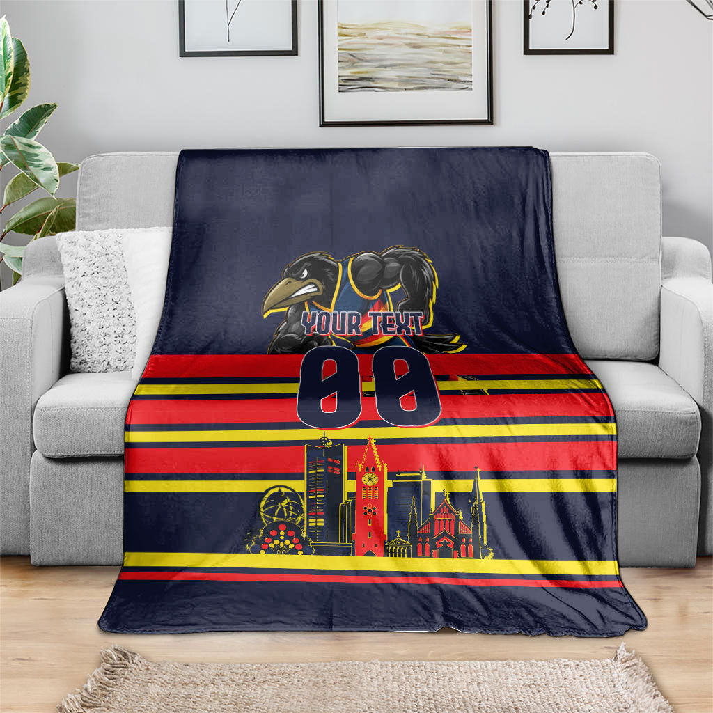 Personalised Adelaide Crows City Of Football Team Blanket Adelaide City Skyline Illustration Sport Fan