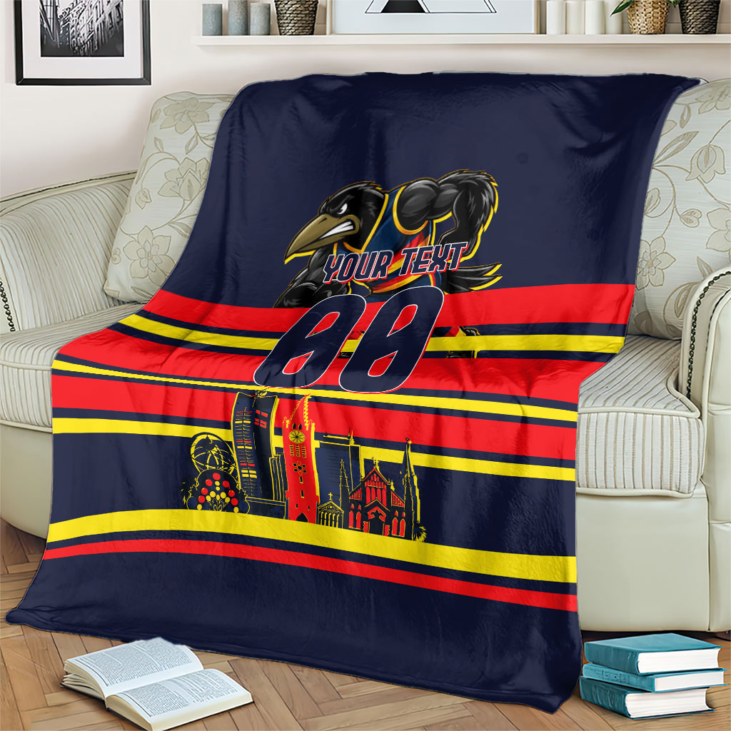 Personalised Adelaide Crows City Of Football Team Blanket Adelaide City Skyline Illustration Sport Fan
