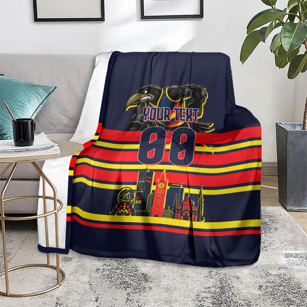 Personalised Adelaide Crows City Of Football Team Blanket Adelaide City Skyline Illustration Sport Fan