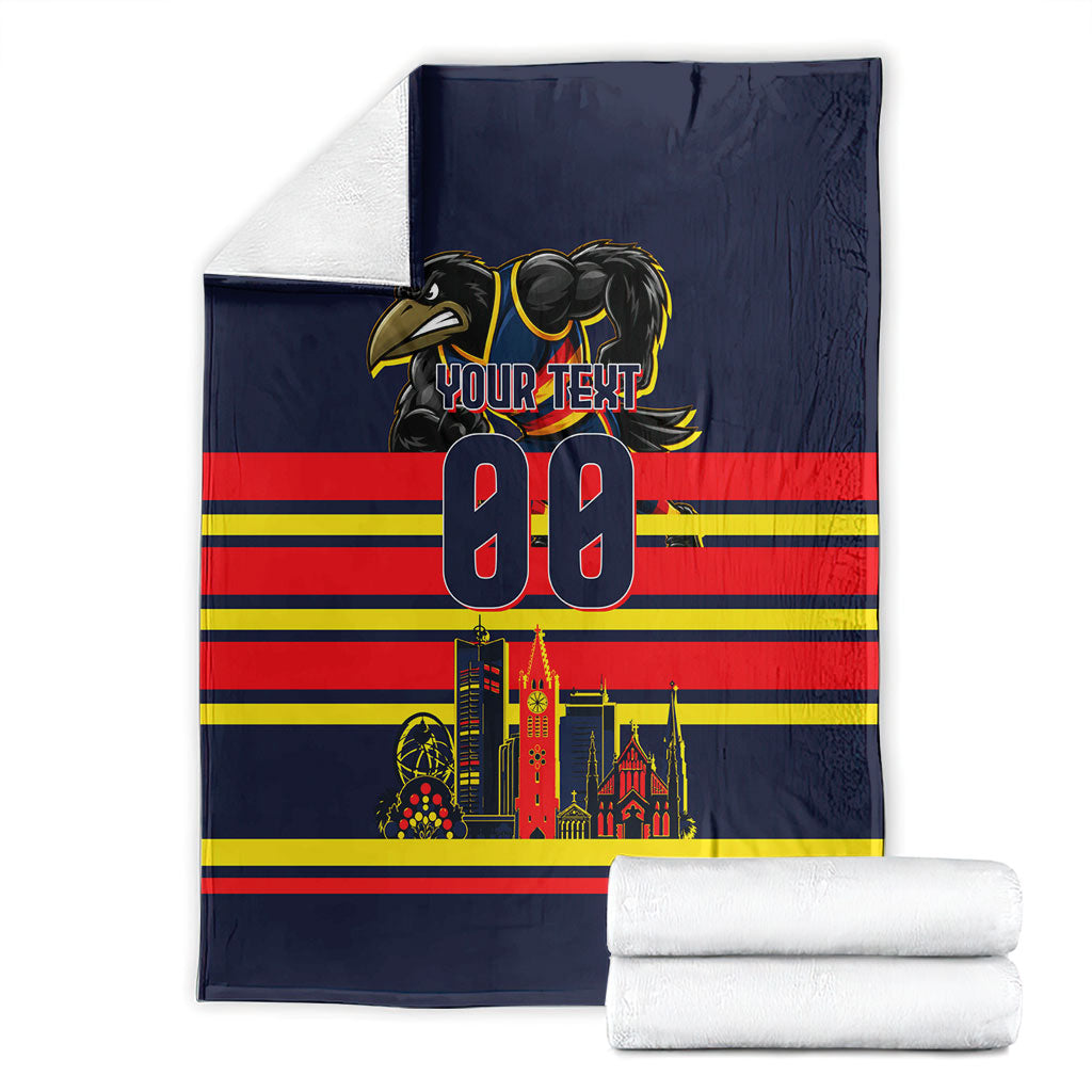 Personalised Adelaide Crows City Of Football Team Blanket Adelaide City Skyline Illustration Sport Fan