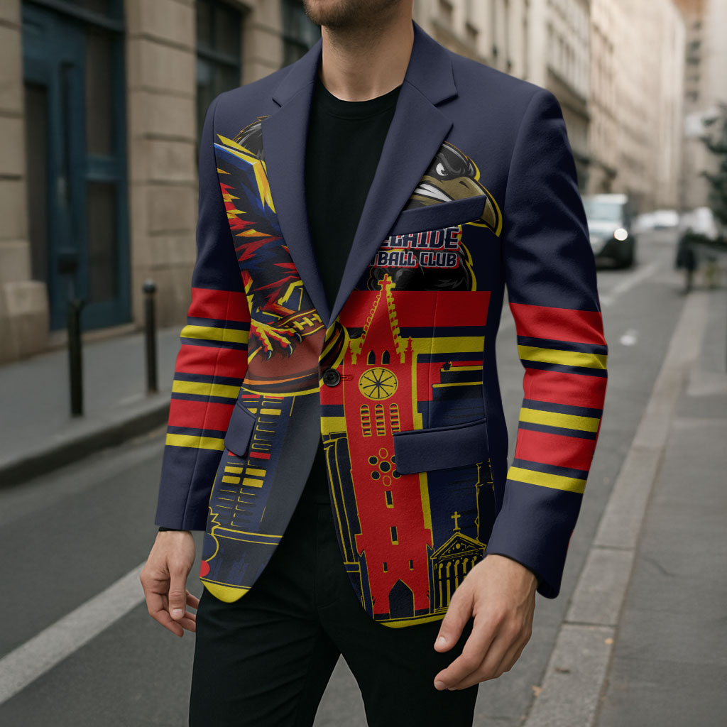 Personalised Adelaide Crows City Of Football Team Blazer Adelaide City Skyline Illustration Sport Fan