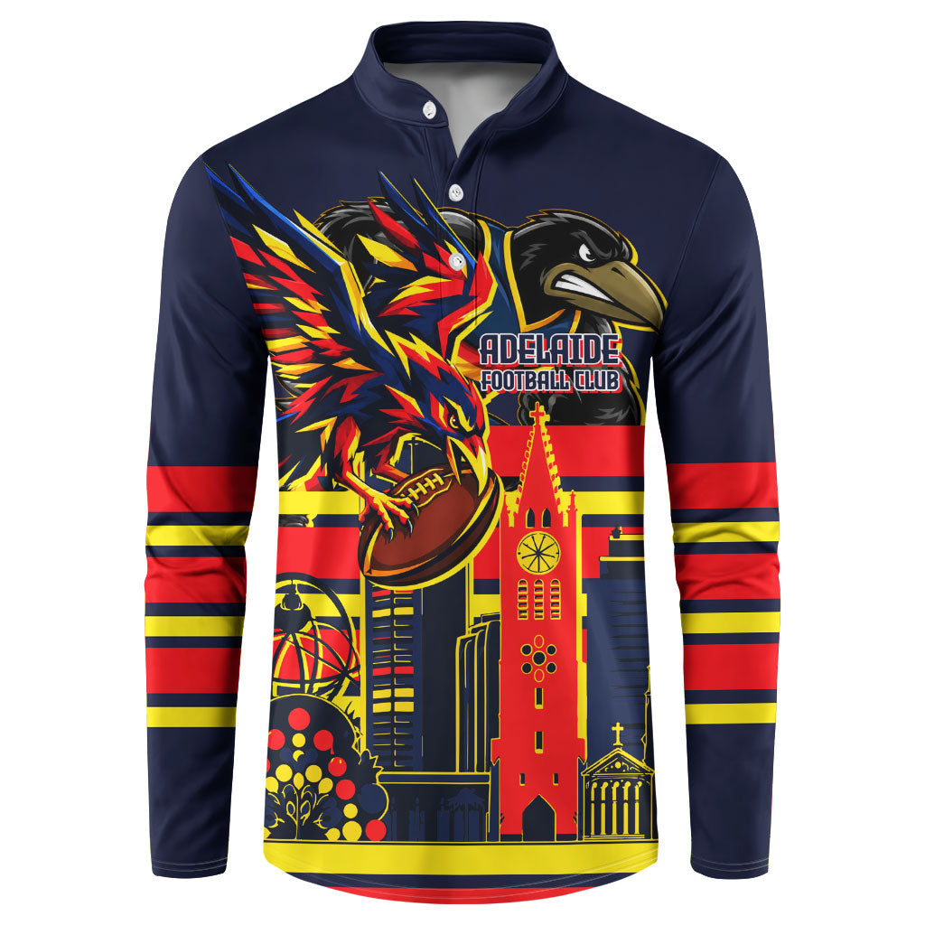 Personalised Adelaide Crows City Of Football Team Button Sweatshirt Adelaide City Skyline Illustration Sport Fan