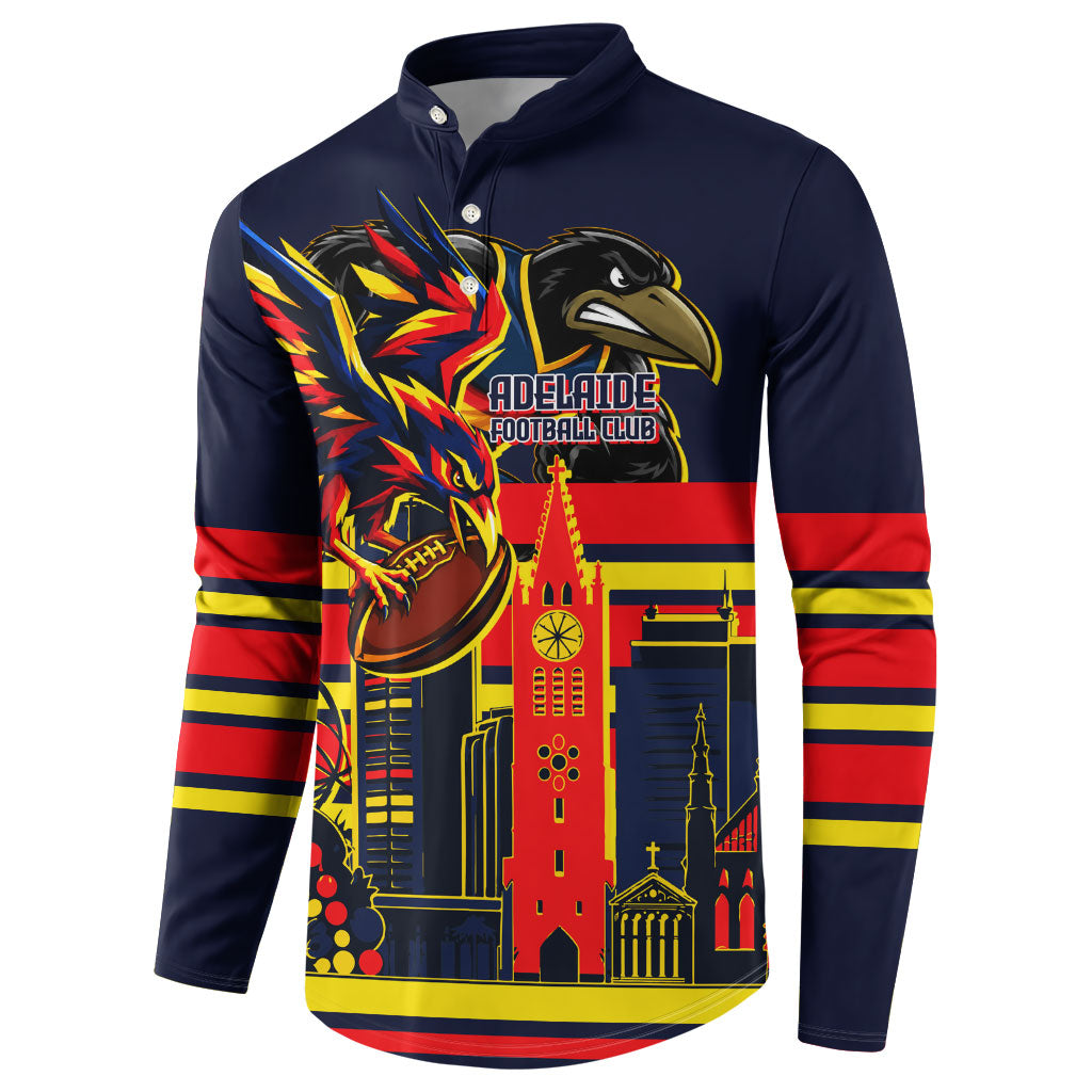 Personalised Adelaide Crows City Of Football Team Button Sweatshirt Adelaide City Skyline Illustration Sport Fan