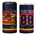 Personalised Adelaide Crows City Of Football Team 4 in 1 Can Cooler Tumbler Adelaide City Skyline Illustration Sport Fan