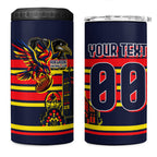 Personalised Adelaide Crows City Of Football Team 4 in 1 Can Cooler Tumbler Adelaide City Skyline Illustration Sport Fan
