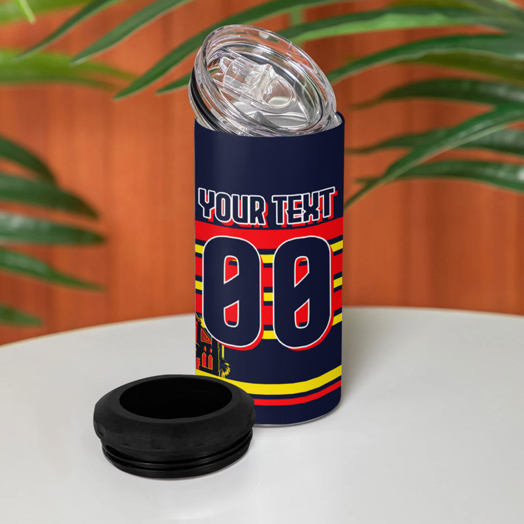Personalised Adelaide Crows City Of Football Team 4 in 1 Can Cooler Tumbler Adelaide City Skyline Illustration Sport Fan