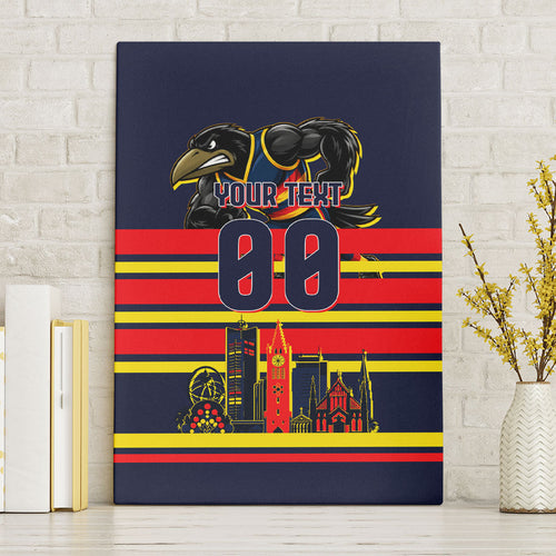 Personalised Adelaide Crows City Of Football Team Canvas Wall Art Adelaide City Skyline Illustration Sport Fan