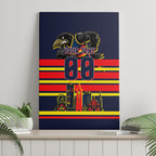 Personalised Adelaide Crows City Of Football Team Canvas Wall Art Adelaide City Skyline Illustration Sport Fan