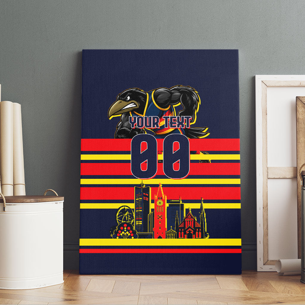 Personalised Adelaide Crows City Of Football Team Canvas Wall Art Adelaide City Skyline Illustration Sport Fan