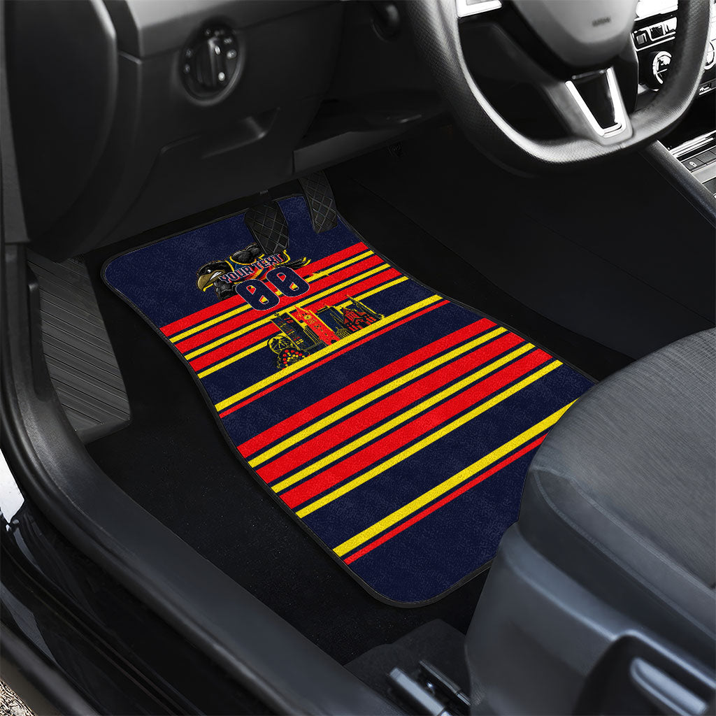 Personalised Adelaide Crows City Of Football Team Car Mats Adelaide City Skyline Illustration Sport Fan