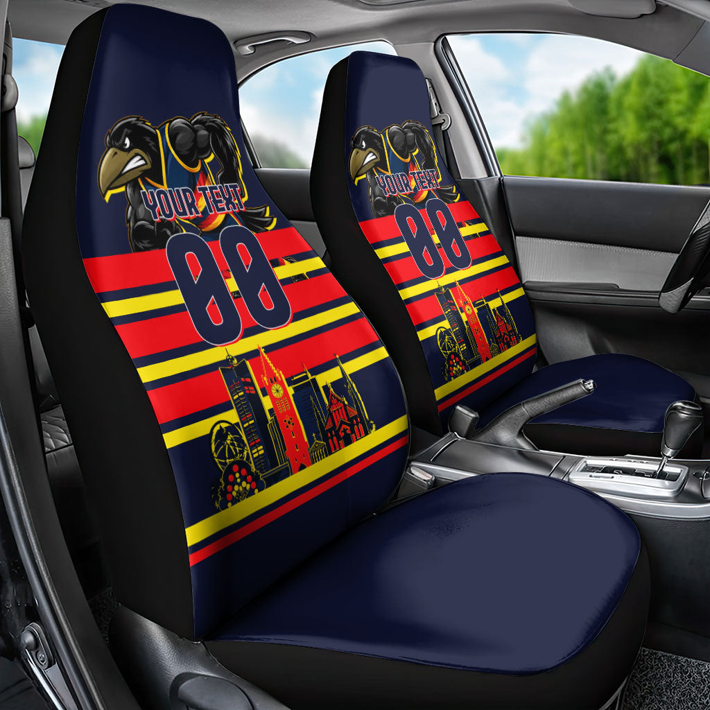 Personalised Adelaide Crows City Of Football Team Car Seat Cover Adelaide City Skyline Illustration Sport Fan