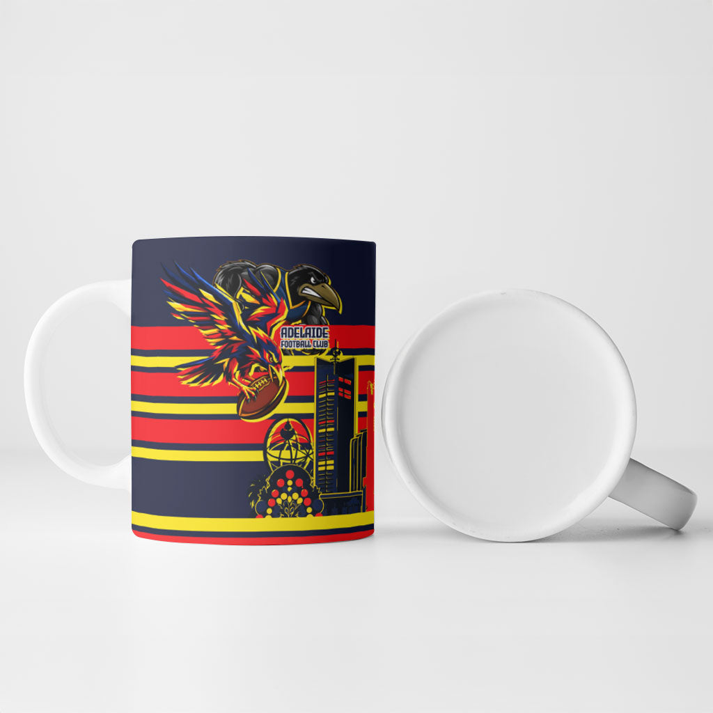 Personalised Adelaide Crows City Of Football Team Ceramic Mug Adelaide City Skyline Illustration Sport Fan