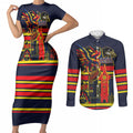 Personalised Adelaide Crows City Of Football Team Couples Matching Short Sleeve Bodycon Dress and Long Sleeve Button Shirt Adelaide City Skyline Illustration Sport Fan