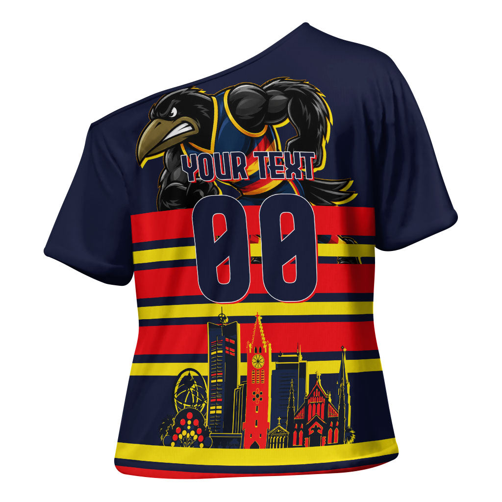 Personalised Adelaide Crows City Of Football Team Cross Shoulder Shirt Adelaide City Skyline Illustration Sport Fan