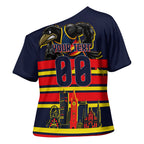 Personalised Adelaide Crows City Of Football Team Cross Shoulder Shirt Adelaide City Skyline Illustration Sport Fan