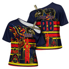 Personalised Adelaide Crows City Of Football Team Cross Shoulder Shirt Adelaide City Skyline Illustration Sport Fan