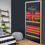 Personalised Adelaide Crows City Of Football Team Door Cover Adelaide City Skyline Illustration Sport Fan