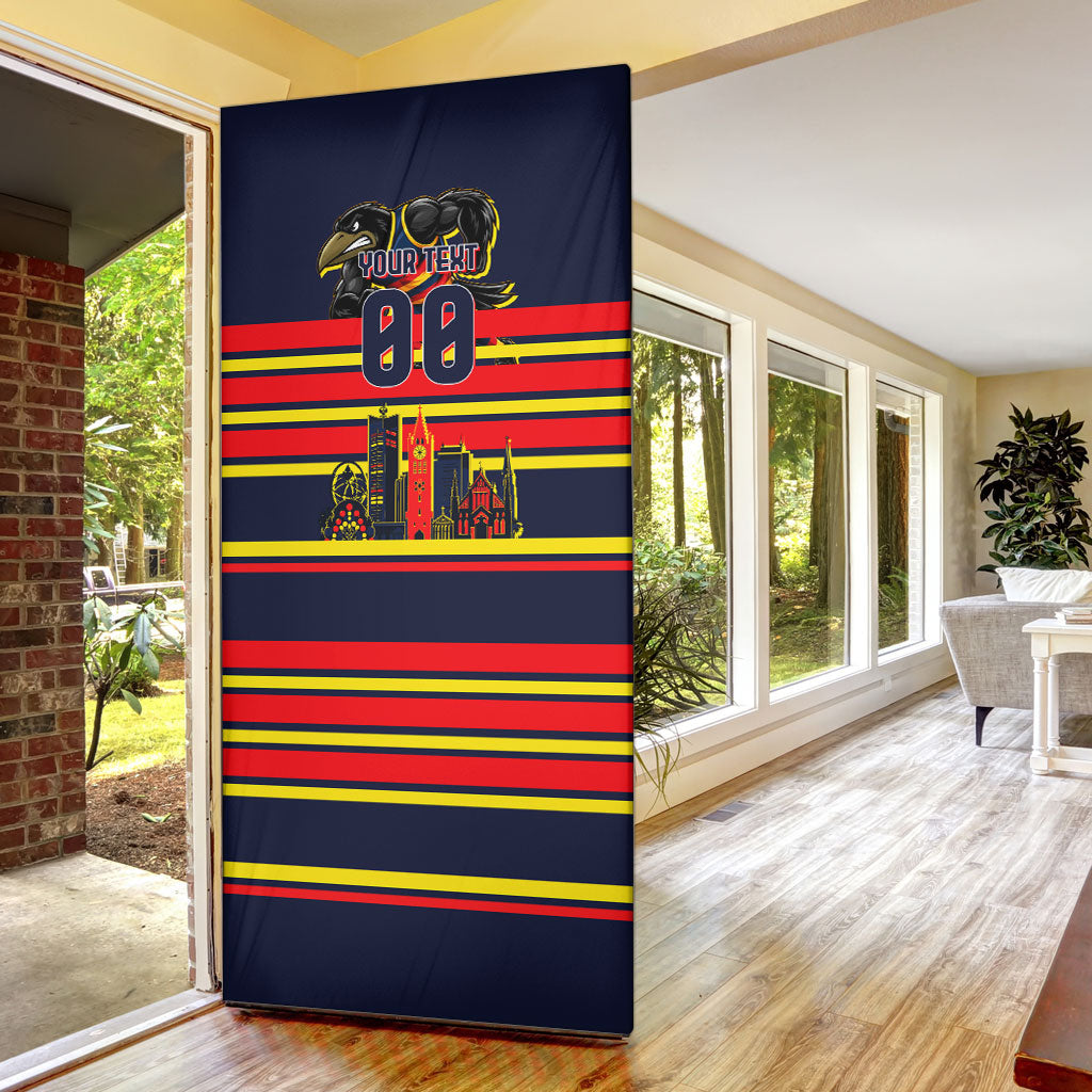 Personalised Adelaide Crows City Of Football Team Door Cover Adelaide City Skyline Illustration Sport Fan