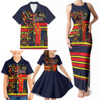 Personalised Adelaide Crows City Of Football Team Family Matching Tank Maxi Dress and Hawaiian Shirt Adelaide City Skyline Illustration Sport Fan