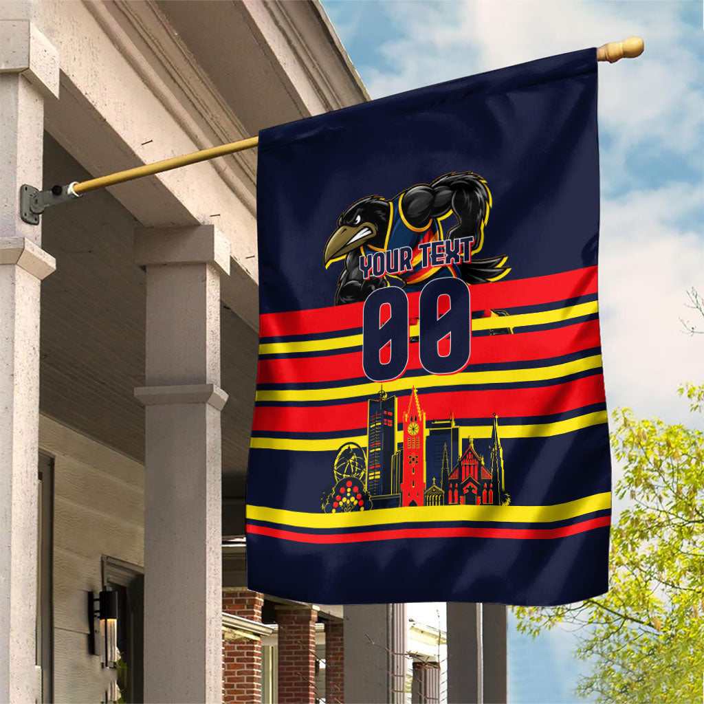 Personalised Adelaide Crows City Of Football Team Garden Flag Adelaide City Skyline Illustration Sport Fan