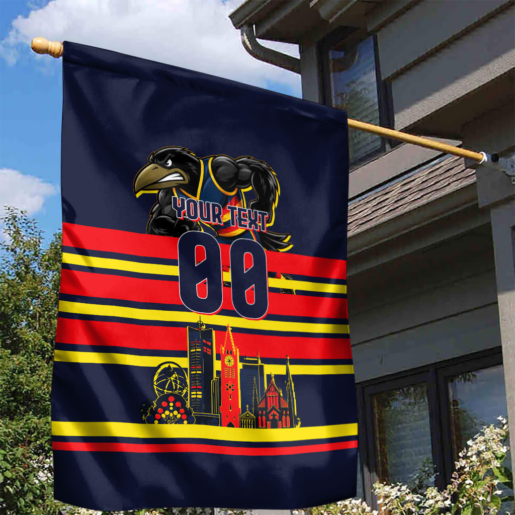 Personalised Adelaide Crows City Of Football Team Garden Flag Adelaide City Skyline Illustration Sport Fan
