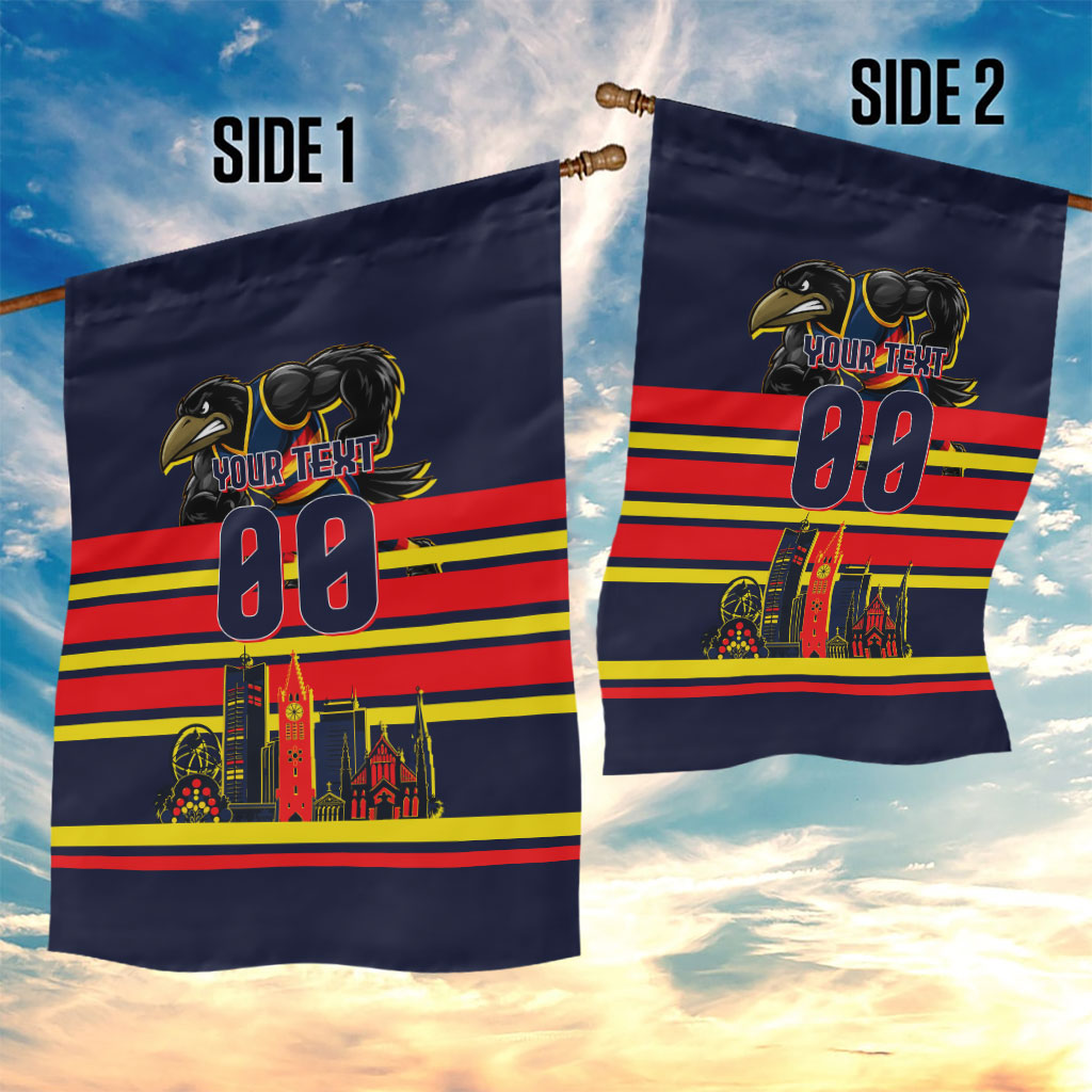 Personalised Adelaide Crows City Of Football Team Garden Flag Adelaide City Skyline Illustration Sport Fan