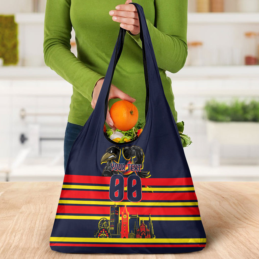 Personalised Adelaide Crows City Of Football Team Grocery Bag Adelaide City Skyline Illustration Sport Fan