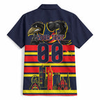Personalised Adelaide Crows City Of Football Team Hawaiian Shirt Adelaide City Skyline Illustration Sport Fan