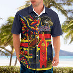 Personalised Adelaide Crows City Of Football Team Hawaiian Shirt Adelaide City Skyline Illustration Sport Fan