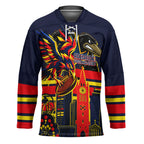 Personalised Adelaide Crows City Of Football Team Hockey Jersey Adelaide City Skyline Illustration Sport Fan