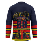 Personalised Adelaide Crows City Of Football Team Hockey Jersey Adelaide City Skyline Illustration Sport Fan