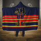 Personalised Adelaide Crows City Of Football Team Hooded Blanket Adelaide City Skyline Illustration Sport Fan