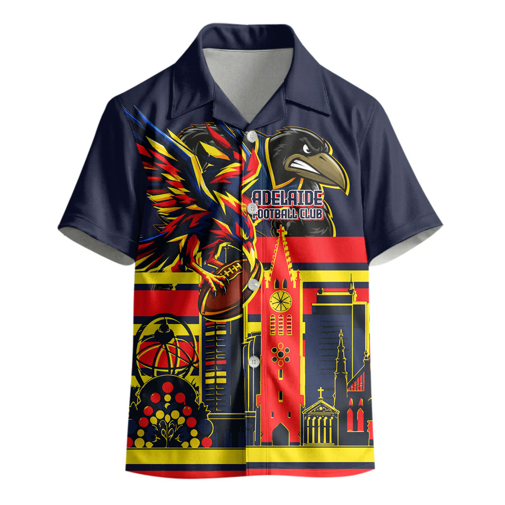 Personalised Adelaide Crows City Of Football Team Kid Hawaiian Shirt Adelaide City Skyline Illustration Sport Fan