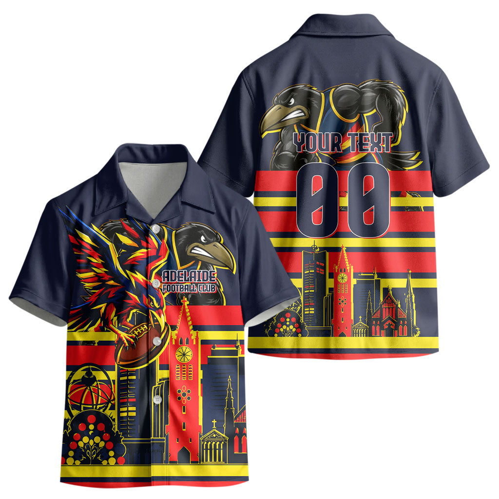 Personalised Adelaide Crows City Of Football Team Kid Hawaiian Shirt Adelaide City Skyline Illustration Sport Fan
