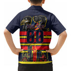 Personalised Adelaide Crows City Of Football Team Kid Hawaiian Shirt Adelaide City Skyline Illustration Sport Fan