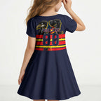 Personalised Adelaide Crows City Of Football Team Kid Short Sleeve Dress Adelaide City Skyline Illustration Sport Fan