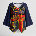 Personalised Adelaide Crows City Of Football Team Kimono Sleeve Blouse Adelaide City Skyline Illustration Sport Fan