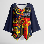 Personalised Adelaide Crows City Of Football Team Kimono Sleeve Blouse Adelaide City Skyline Illustration Sport Fan