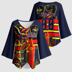 Personalised Adelaide Crows City Of Football Team Kimono Sleeve Blouse Adelaide City Skyline Illustration Sport Fan
