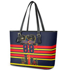 Personalised Adelaide Crows City Of Football Team Leather Tote Bag Adelaide City Skyline Illustration Sport Fan
