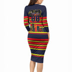 Personalised Adelaide Crows City Of Football Team Long Sleeve Bodycon Dress Adelaide City Skyline Illustration Sport Fan